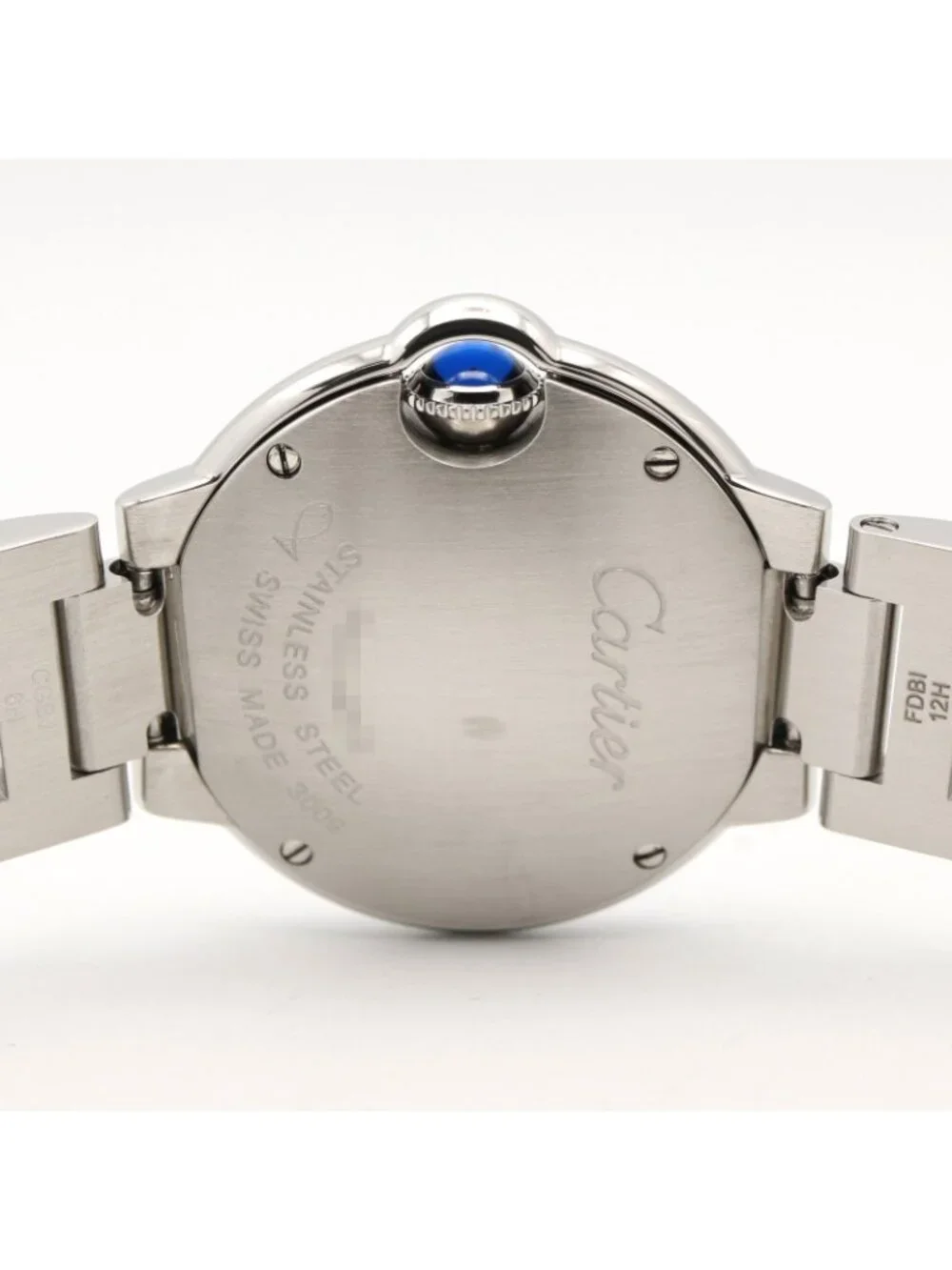 Cartier Watch Baron Blue SM Silver Stainless Steel